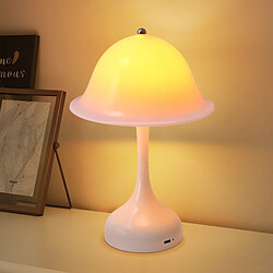 Nettlife Lampe Table Sans Fil LED Blanche - Chevet Tactile Dimmable 3 Couleurs, USB Rechargeable, Moderne Salon Chambre