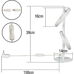 Acheter Nettlife lampe de bureau LED anneau - Blanc