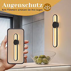 NETTLIFE Applique murale LED d'intérieur - 12W lampe d'escalier 60cm noir lampe de couloir design moderne 3000K