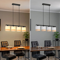 Avis Nettlife Suspension 4 lampes tissu - Noir