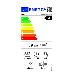 Lave-linge hublot 13kg 1400 tours/min - HW130-BP14357UFR - HAIER