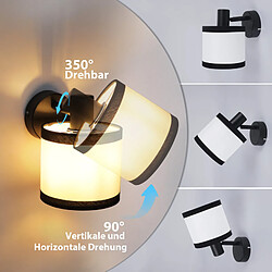 Spot de plafond NETTLIFE 1 flamme, lampe de couloir noire - Plafonnier en tissu E14, orientable, vintage, rétro(sans ampoule)