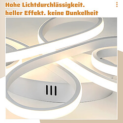 NETTLIFE Plafonnier LED plafonnier salon : 30W 40cm lampe cuisine plafonnier en blanc 3000K