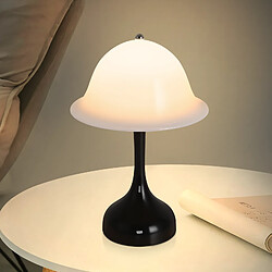 Nettlife Lampe bureau sans fil LED noire, tactile, luminosité variable, charge USB