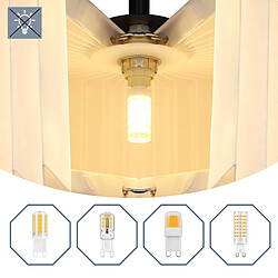 NETTLIFE Suspension table à manger lampe suspendue vintage - lampe suspendue salon salle à manger lampe 4 flammes blanc pas cher