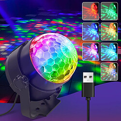 NETTLIFE boule disco led disco light party light - boule disco music control avec usb disco light ball music avec câble fête à la maison 7 rgb