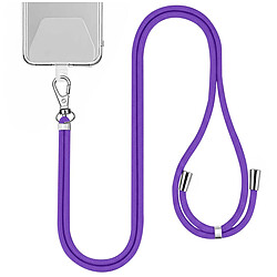 Avizar Tour de Cou 150cm pour Smartphone en Nylon avec Fixation Universelle Violet