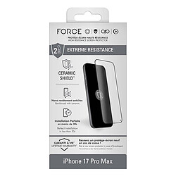 Acheter Force Glass Verre Trempé iPhone 17 Pro Max Ceramic Shield 2.5D Ultra Résistant Transparent