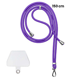 Avizar Tour de Cou 150cm pour Smartphone en Nylon avec Fixation Universelle Violet