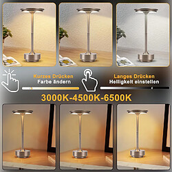 Lampe de chevet Nettlife sans fil, lampe de table LED à batterie, lampe tactile à intensité variable avec batterie rechargeable USB, lot de 2