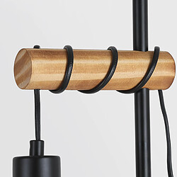 Avis Nettlife lampadaire de salon bois - Noir