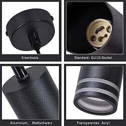 Nettlife Suspension cylindre GU10 - Noir pas cher