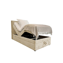 TRADA Lit adulte 100x200 SORRENTO - ensemble relaxation électrique beige