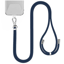 Avizar Tour de Cou 150cm pour Smartphone en Nylon avec Fixation Universelle Bleu marine