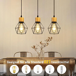 Acheter Nettlife Suspension 3 lumières E27 - Noir