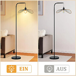 Nettlife Lampadaire métal - Noir pas cher
