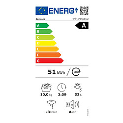 Lave-linge frontal 10kg 1400 tours/min - WW10FG5U34AEEF - SAMSUNG
