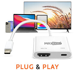 Acheter Max excell Adaptateur HDMI vers USB-C Blanc