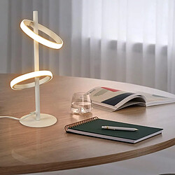 Nettlife lampe de bureau LED anneau - Blanc pas cher