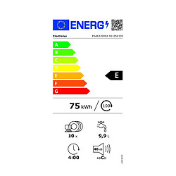Lave-vaisselle 45cm 10 couverts 46db inox - ESA63200SX - Série 300 Airdry - ELECTROLUX