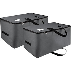 Vendos85 lot de 2 sacs de rangement - Gris foncé
