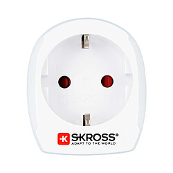 Skross Adaptateur de Voyage Prise Europe vers Danemark Type K 16A Blanc