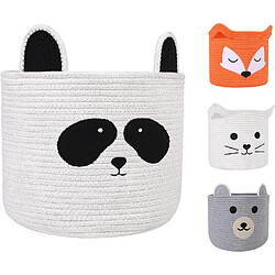 Vendos85 Panier de rangement Panda - Multicolore