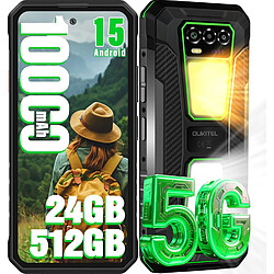 OUKITEL WP58 Pro 5G Smartphone Incassable 6,7" Android 15 - 24Go+512Go 10000mAh/33W 120Hz - Vert