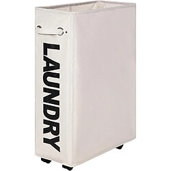 Vendos85 Panier à linge slim - Beige