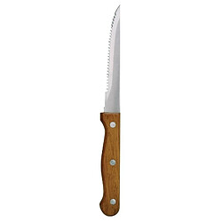 Couteau à Viande 215 mm Lame Dentée Manche en Bois Lot de 12 Olympia
