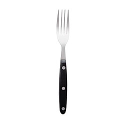 Fourchette à viande 200 mm manche noir Lot de 12 Olympia