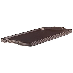 Plateau de service carré avec poignées stratifié 640 mm - Cambro wengé