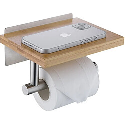 Vendos85 Porte-Papier WC Nickel Brossé avec Étageres et Fixation