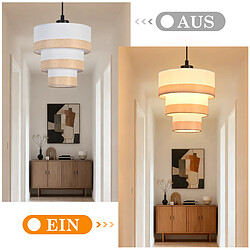 Acheter Suspension vintage Nettlife pour table à manger - Lampe suspendue en tissu à 1 lumière, style rétro, E27, hauteur réglable (ampoule non incluse)