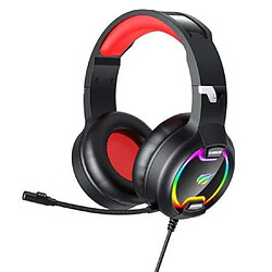 Casque gaming Havit Gamenote H2233D RGB noir/rouge