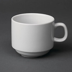 Tasse à Thé Empilable Blanche 200 ml Whiteware Lot de 12 Olympia