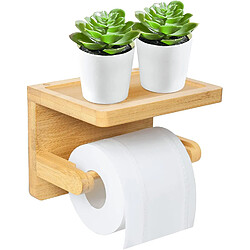 Vendos85 Porte-papier hygiénique en bambou avec plateau