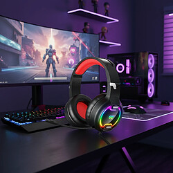 Casque gaming Havit Gamenote H2233D RGB noir/rouge