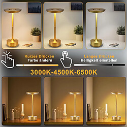 Lampe de chevet sans fil Nettlife à piles – Lampe de table LED tactile à intensité variable, lot de 2 avec batterie rechargeable USB