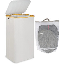 Vendos85 Panier à linge pliable - Gris clair