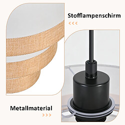 Suspension vintage Nettlife pour table à manger - Lampe suspendue en tissu à 1 lumière, style rétro, E27, hauteur réglable (ampoule non incluse) pas cher