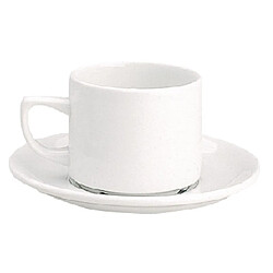 Materiel Chr Pro Tasses à Thé Maple Empilables Blanches Unies 200ml Churchill - Lot de 24