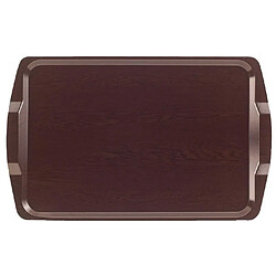 Plateau de service carré avec poignées stratifié 640 mm - Cambro wengé