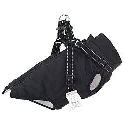 vidaXL Manteau pour chien Noir L28 Fleece et Polyester