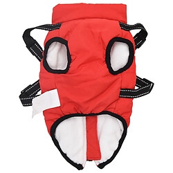 vidaXL Manteau pour chien Rouge L32 Fleece et Polyester pas cher