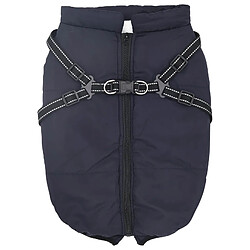 vidaXL Manteau pour chien Bleu marine L44 Fleece et Polyester