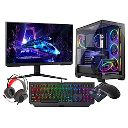 VIST Stellar PC Gaming Ryzen 7 5700X - RAM 32Go - RTX 5060 - SSD 1To M.2 - WIFI - LCD 24 180Hz - Windows 11 Pro