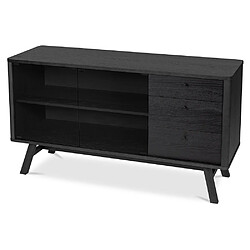 ICONIK INTERIOR Buffet scandinave en bois - Nari Noir