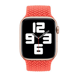 Bracelet Solo tressé pour Apple Watch | 44/45/46/49 mm - Taille 5 - Electric Orange