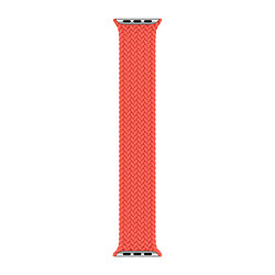 Avis Bracelet Solo tressé pour Apple Watch | 44/45/46/49 mm - Taille 4 - Electric Orange